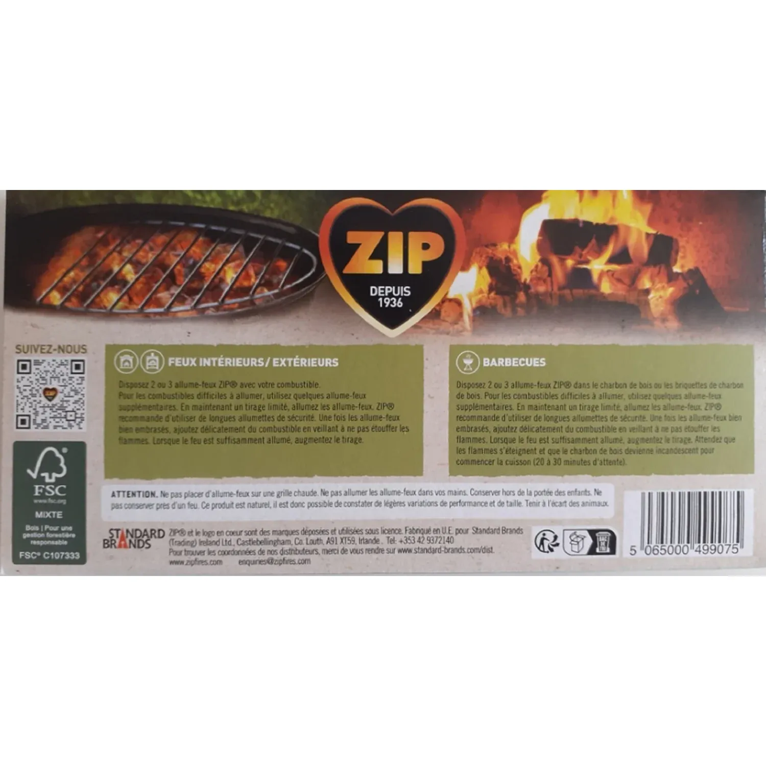 Allume-feux Blocs Naturels Sans Odeur ZIP