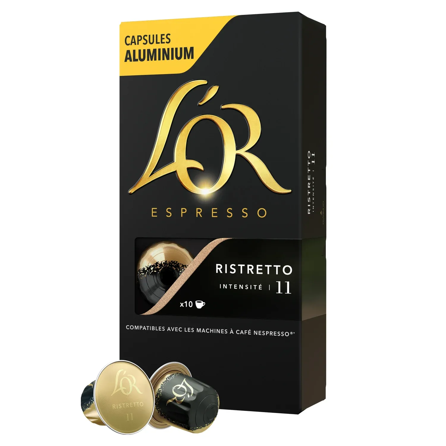 Café capsules ristretto intensité 11 compatibles Nespresso L'OR