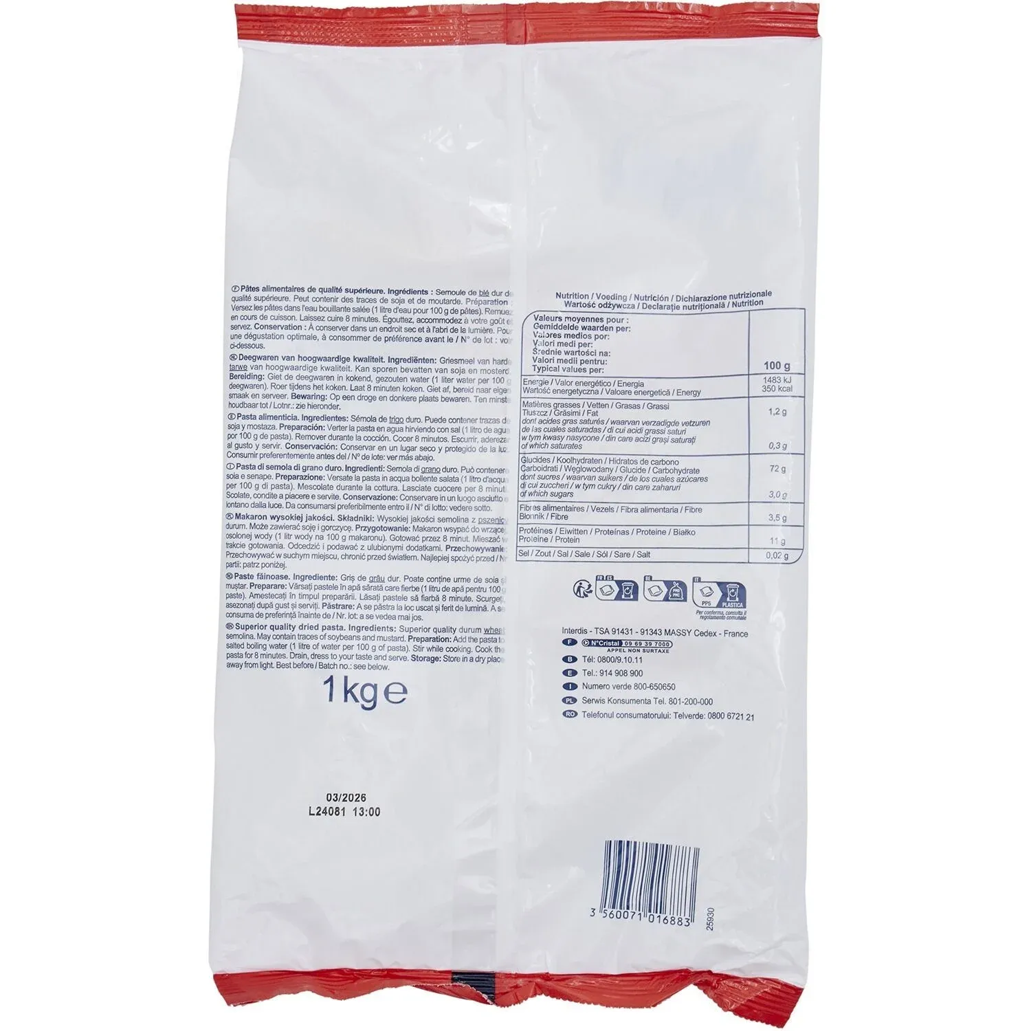 Pâtes macaroni SIMPL