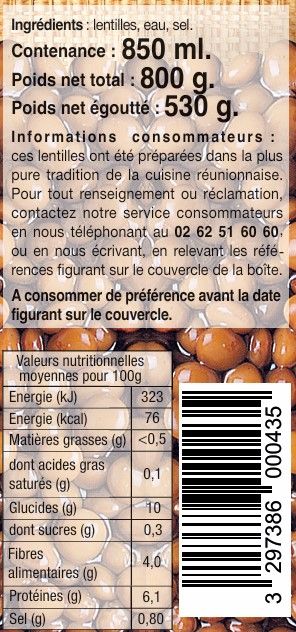 LENT NAT 800G