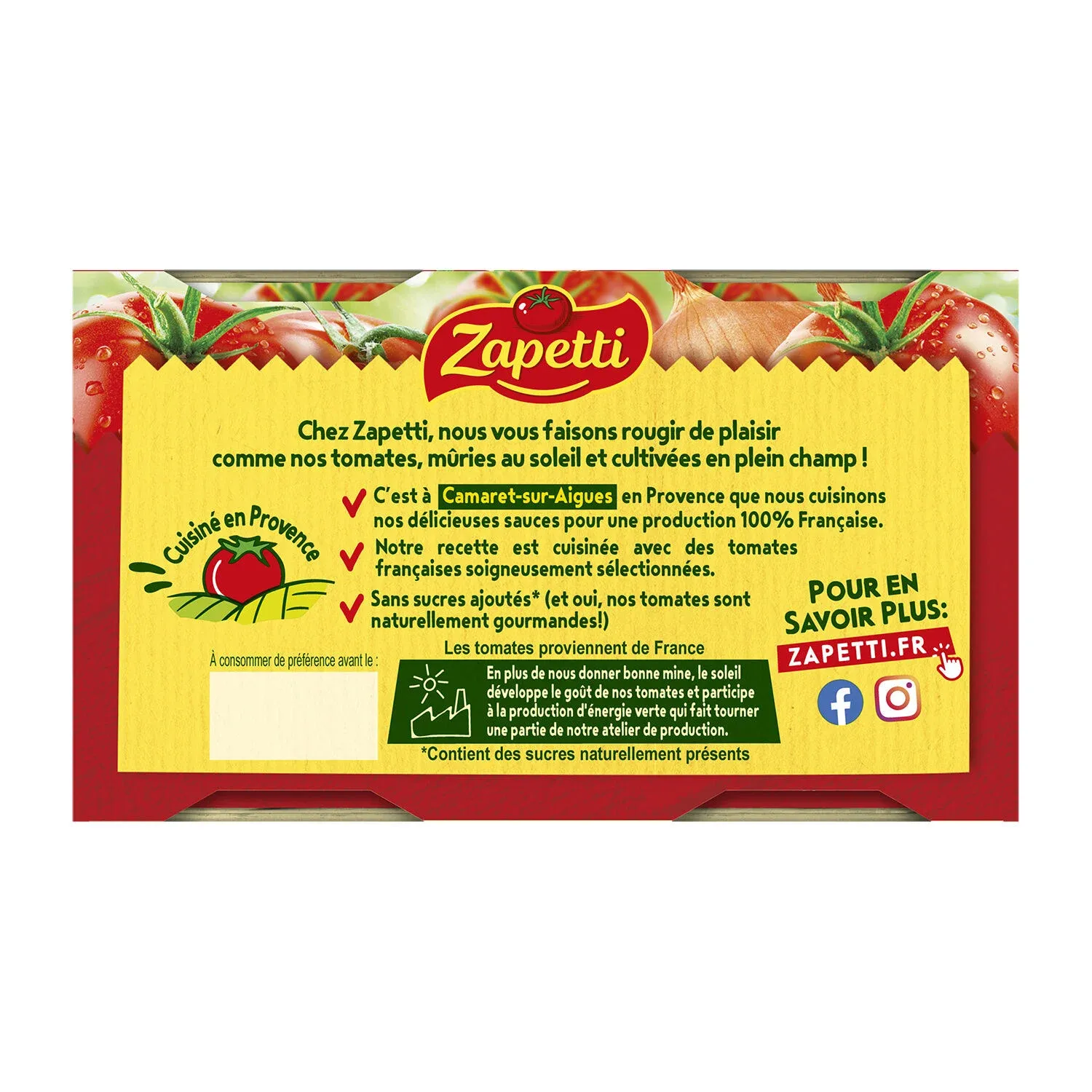 Sauce tomate ZAPETTI