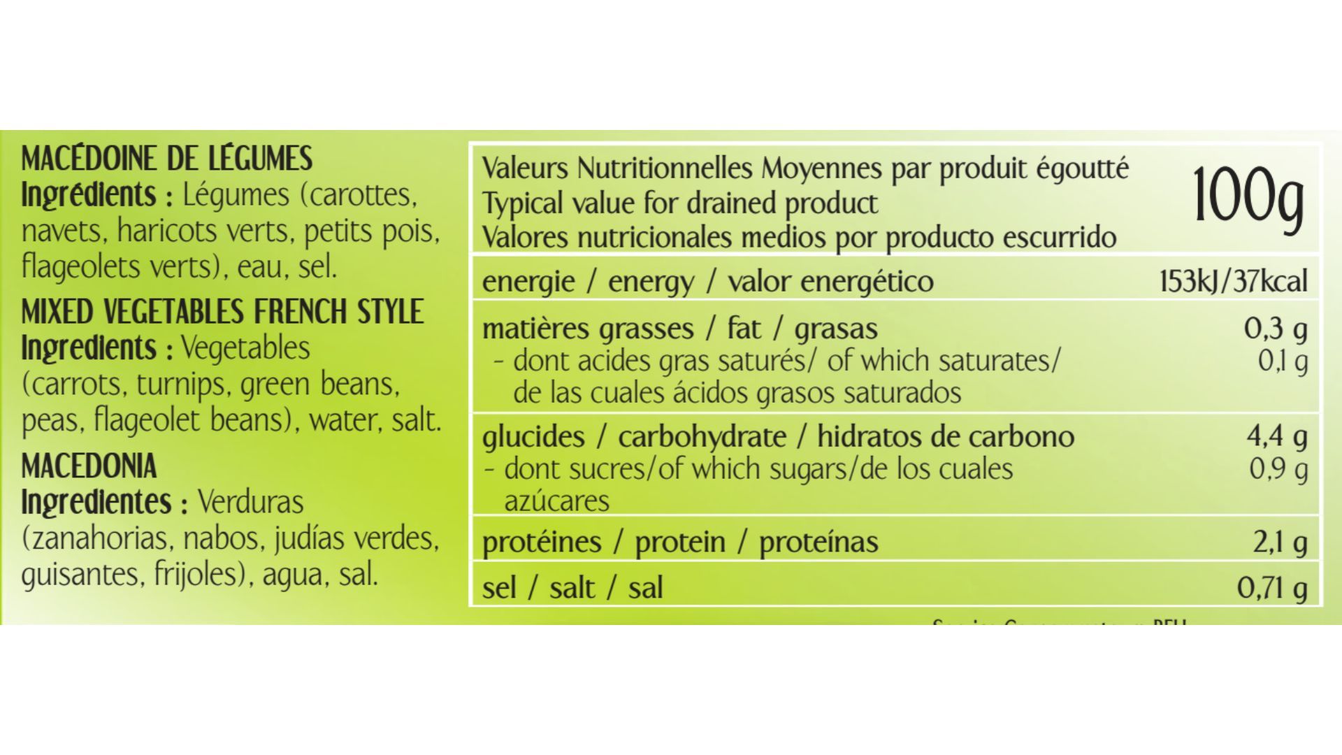 MACEDOINE LEGUMES COIN FLEURI