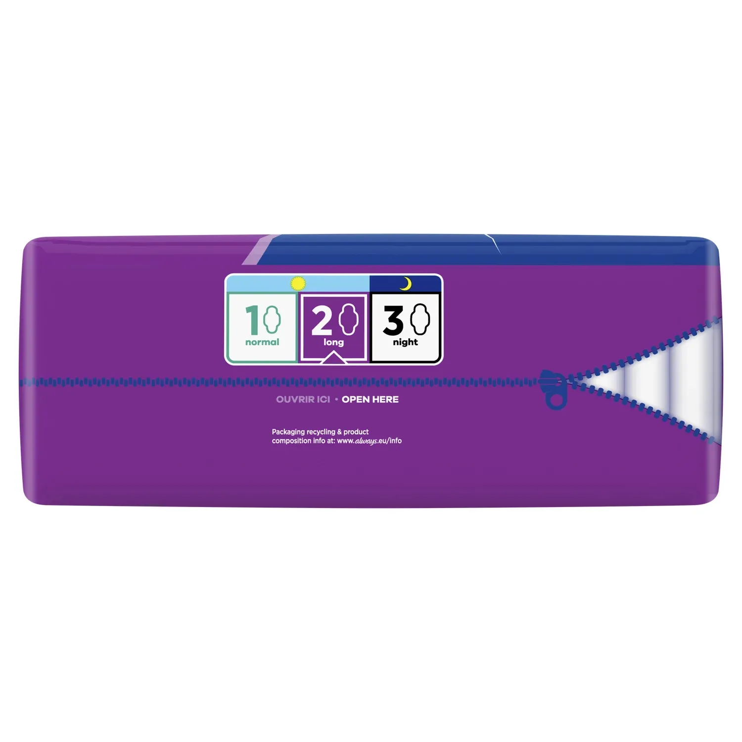 Serviettes Hygiéniques avec Ailettes Taille 2 Long Maxi ALWAYS