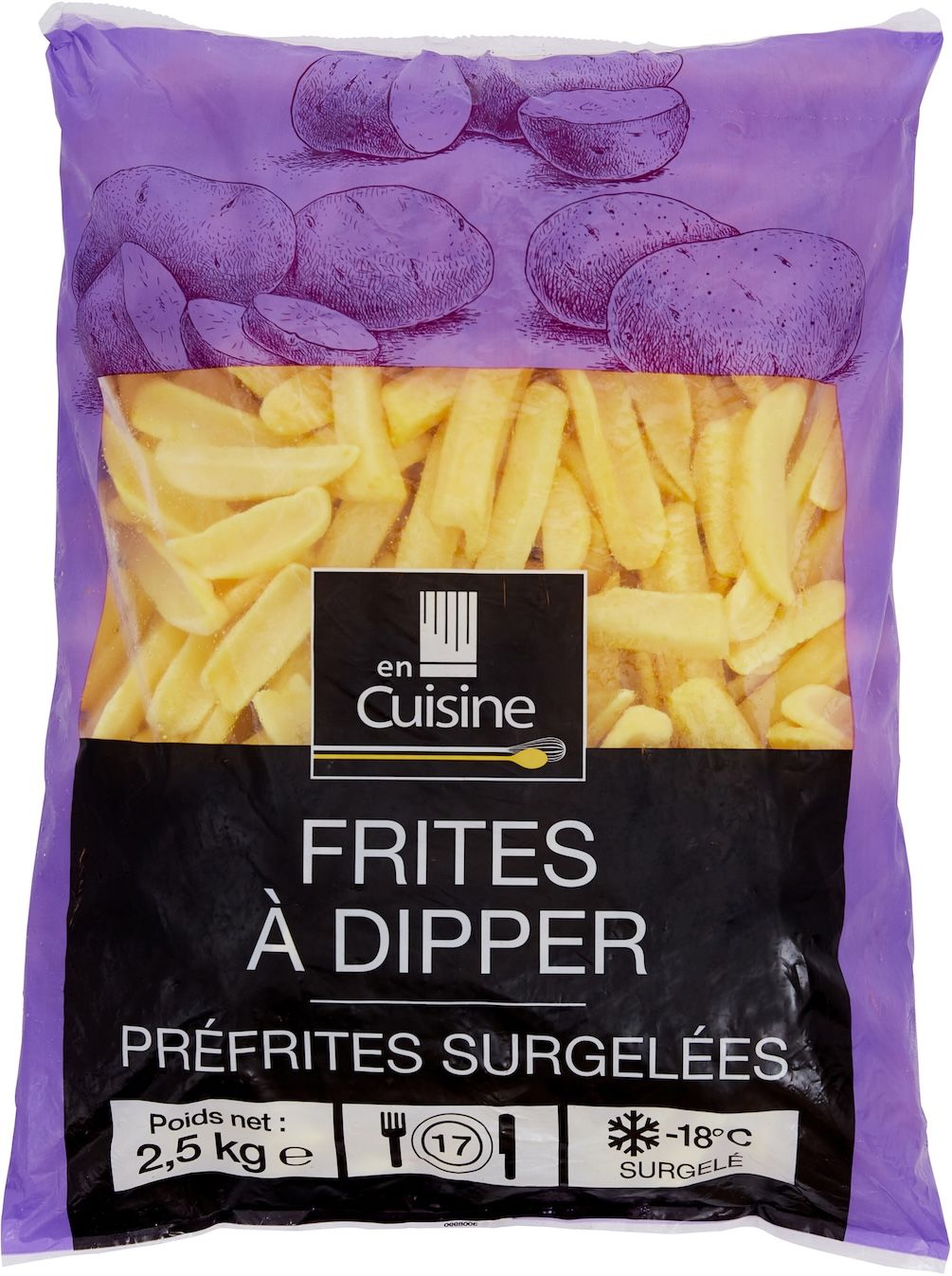 Frites à dipper 2,5 kg