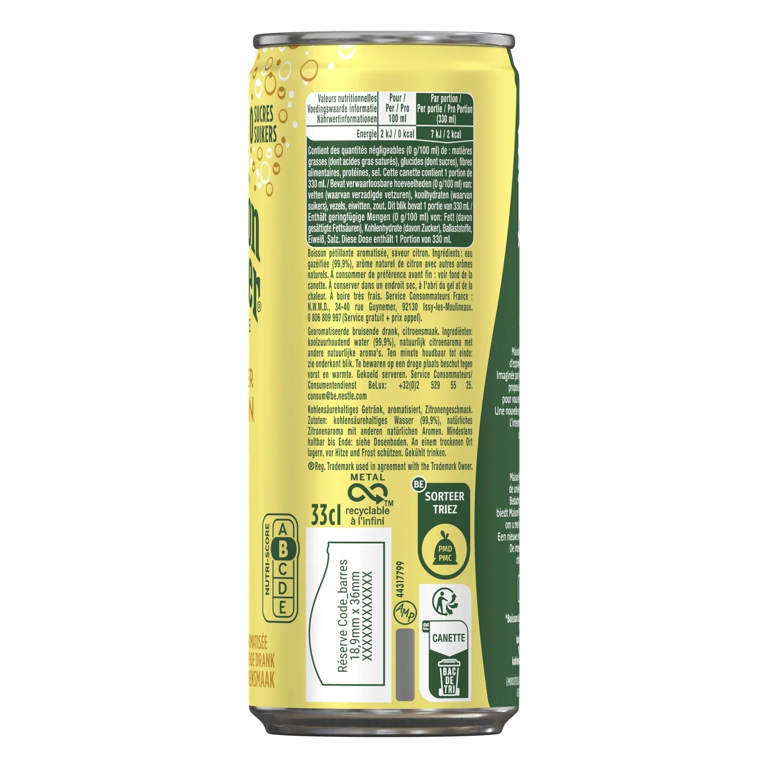 Eau Gazeuse Aromatisée Citron MAISON PERRIER