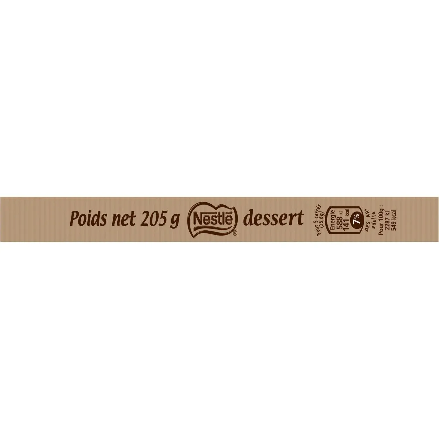 Tablette de Chocolat Noir Dessert NESTLE