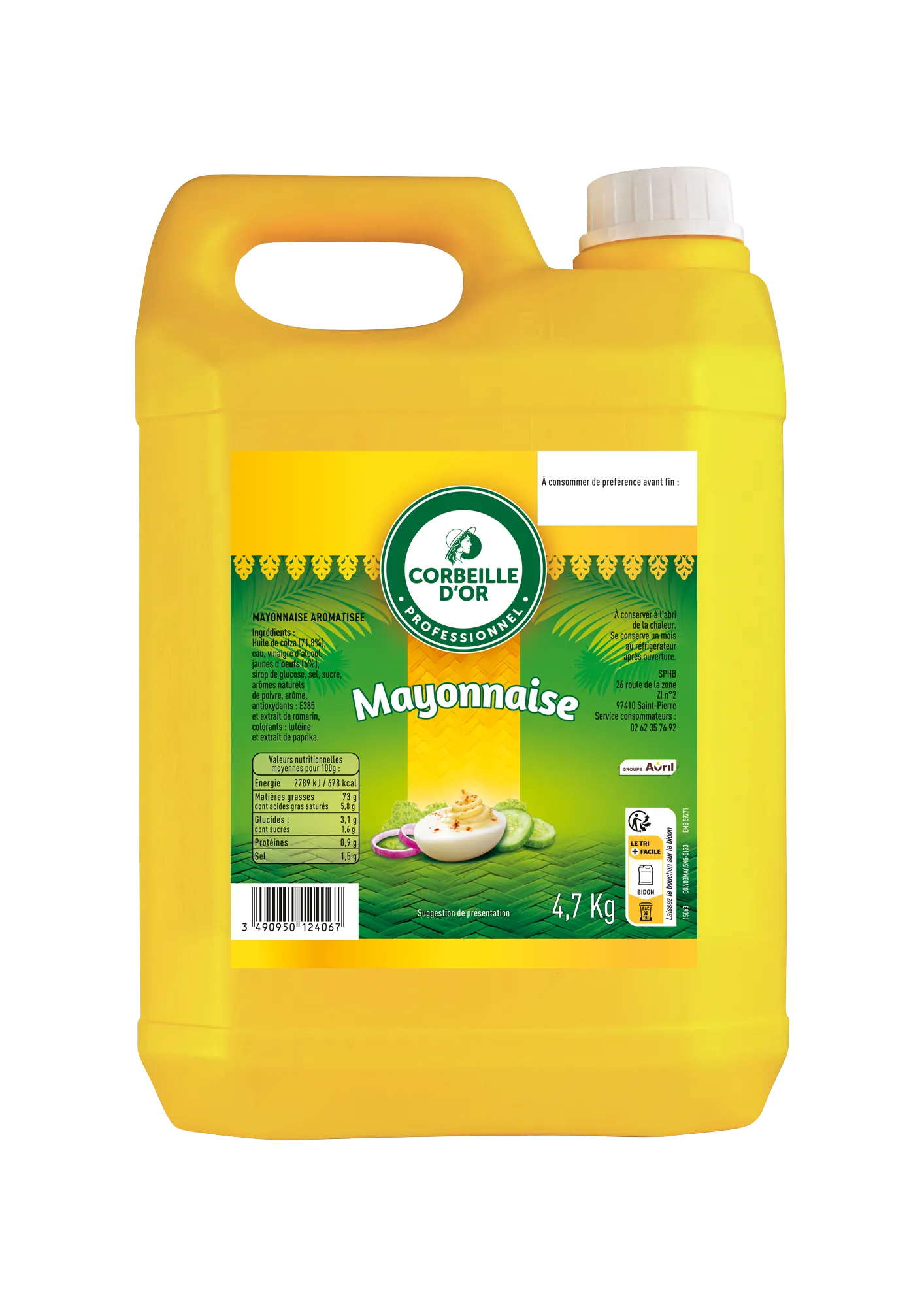 Product Image for CORBEILLE D'OR MAYONNAISE BIDON 4,7KG