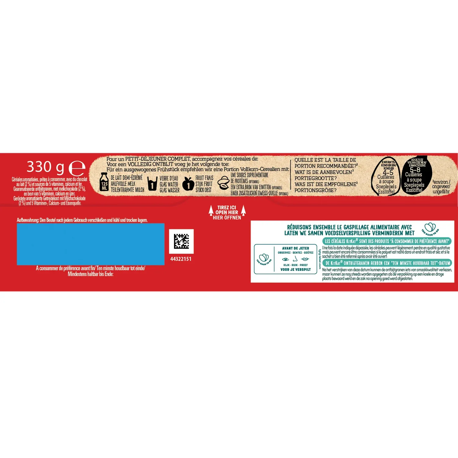 Céréales Kitkat Chocolat au Lait et Cacao NESTLE