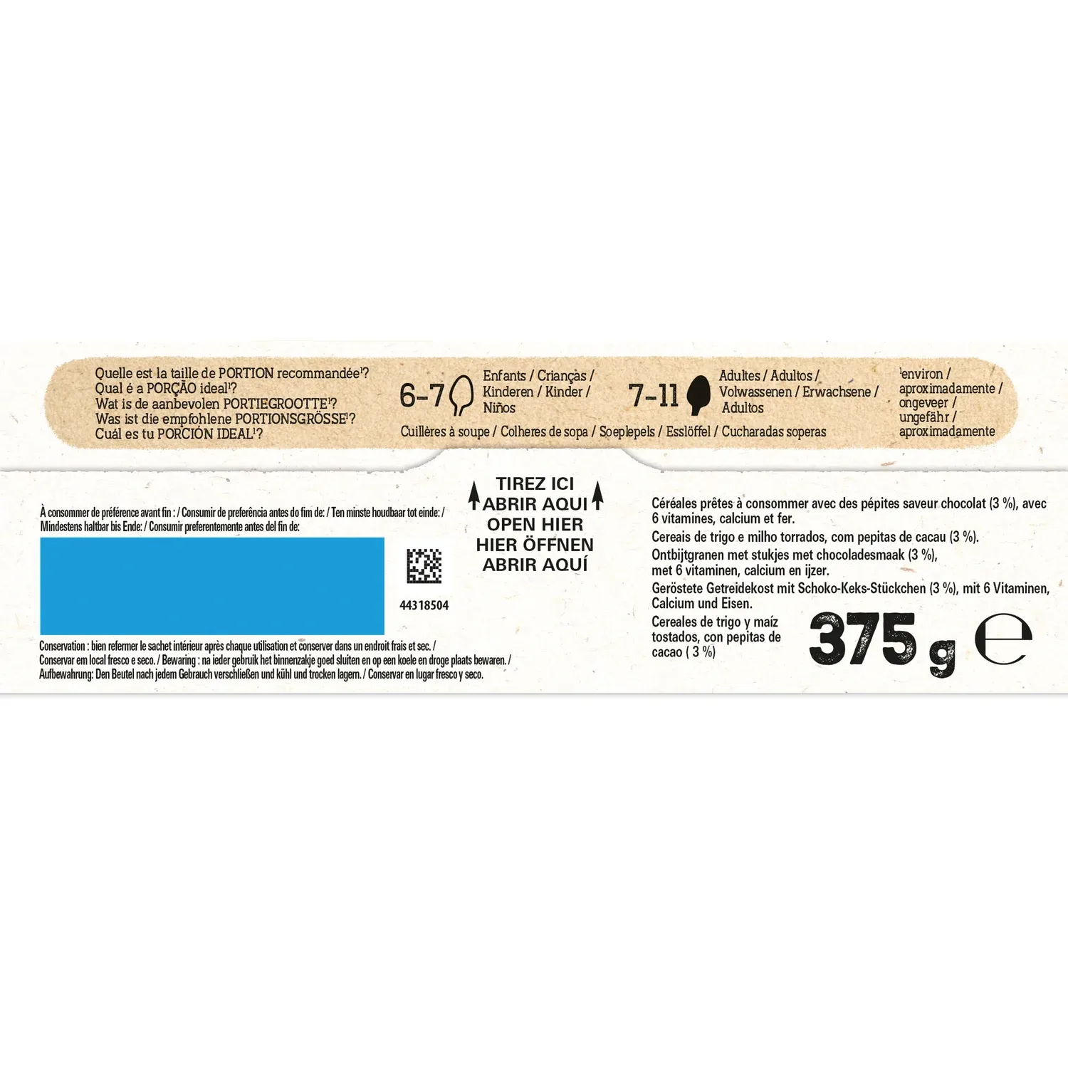 Céréales Cookie Crisp Chocolat NESTLE