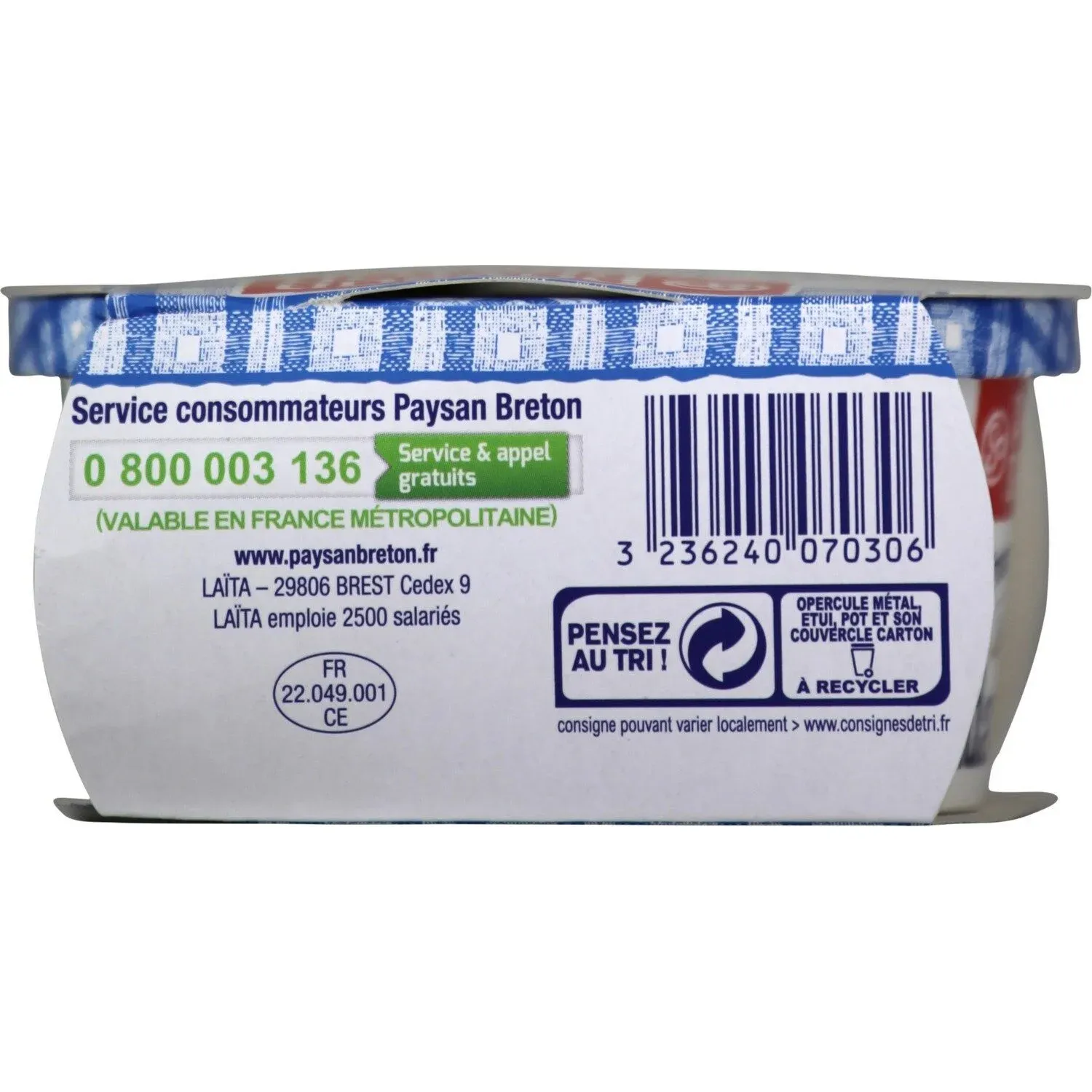 Fromage à Tartiner Nature PAYSAN BRETON