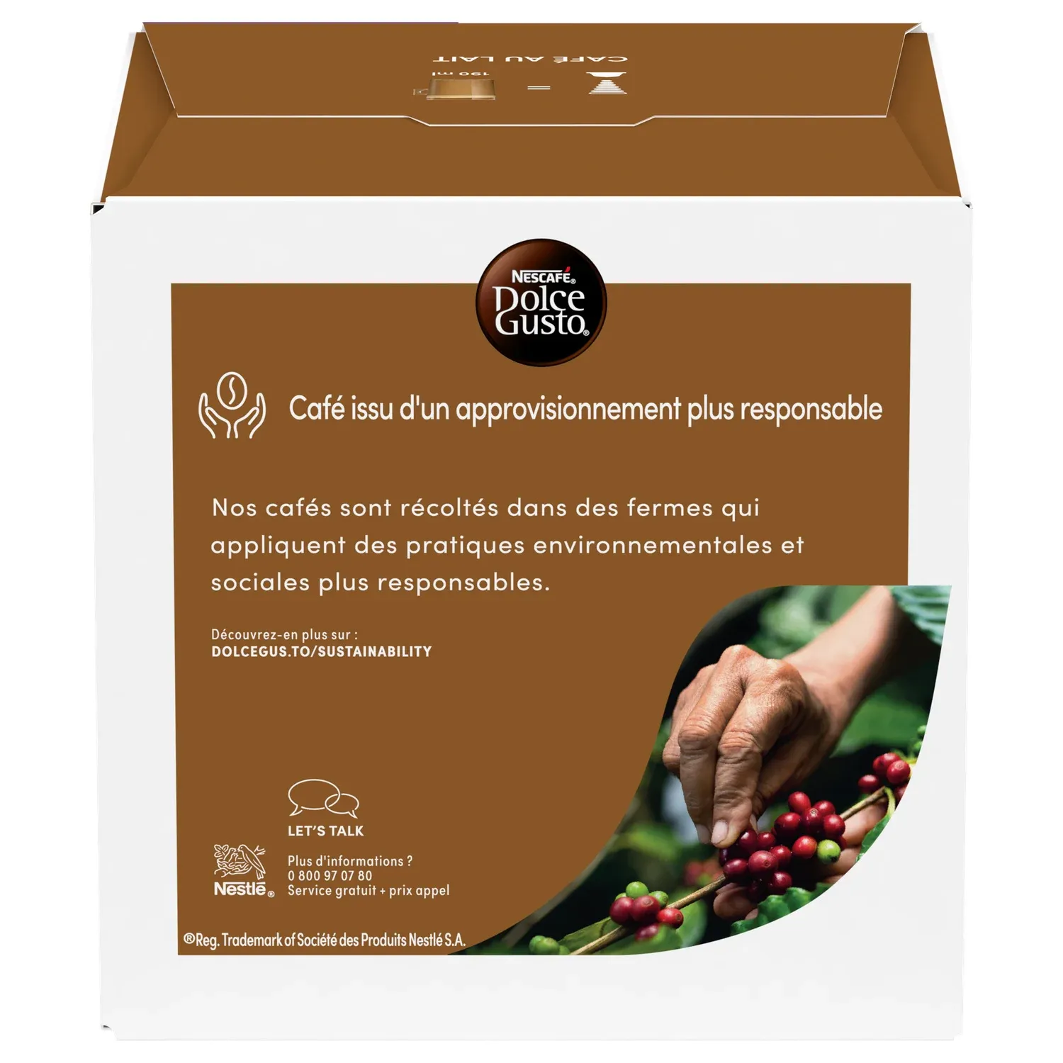 Café Capsules Compatible Dolce Gusto Café au lait intensité 7 NESCAFE DOLCE GUSTO