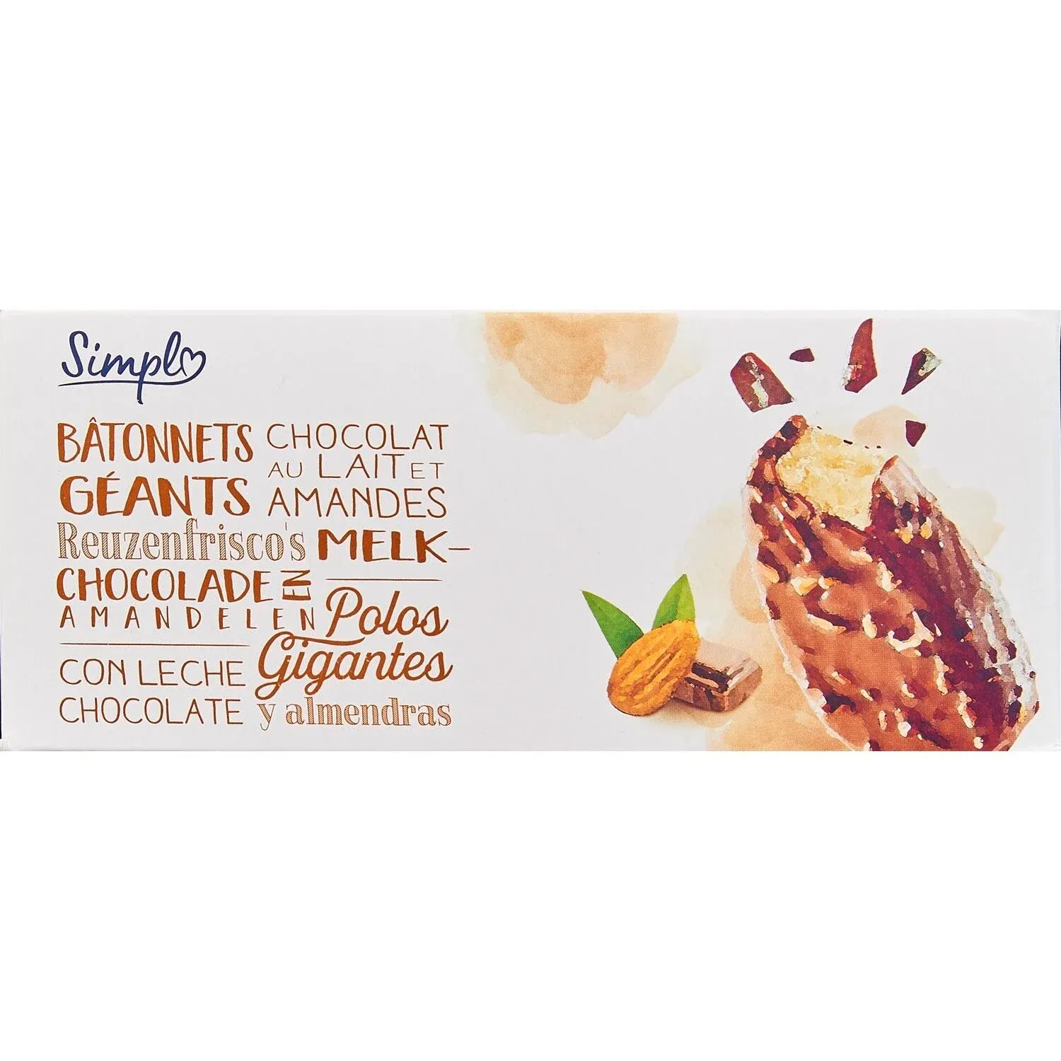 Glaces chocolat au lait amandes SIMPL