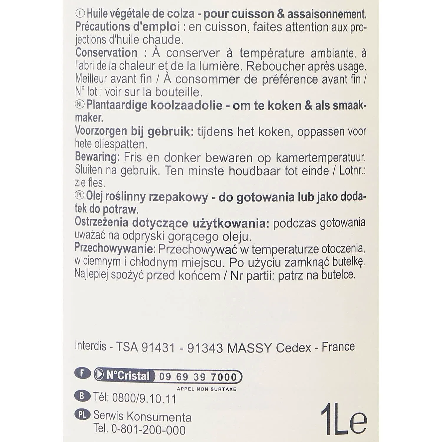 Huile de colza SIMPL