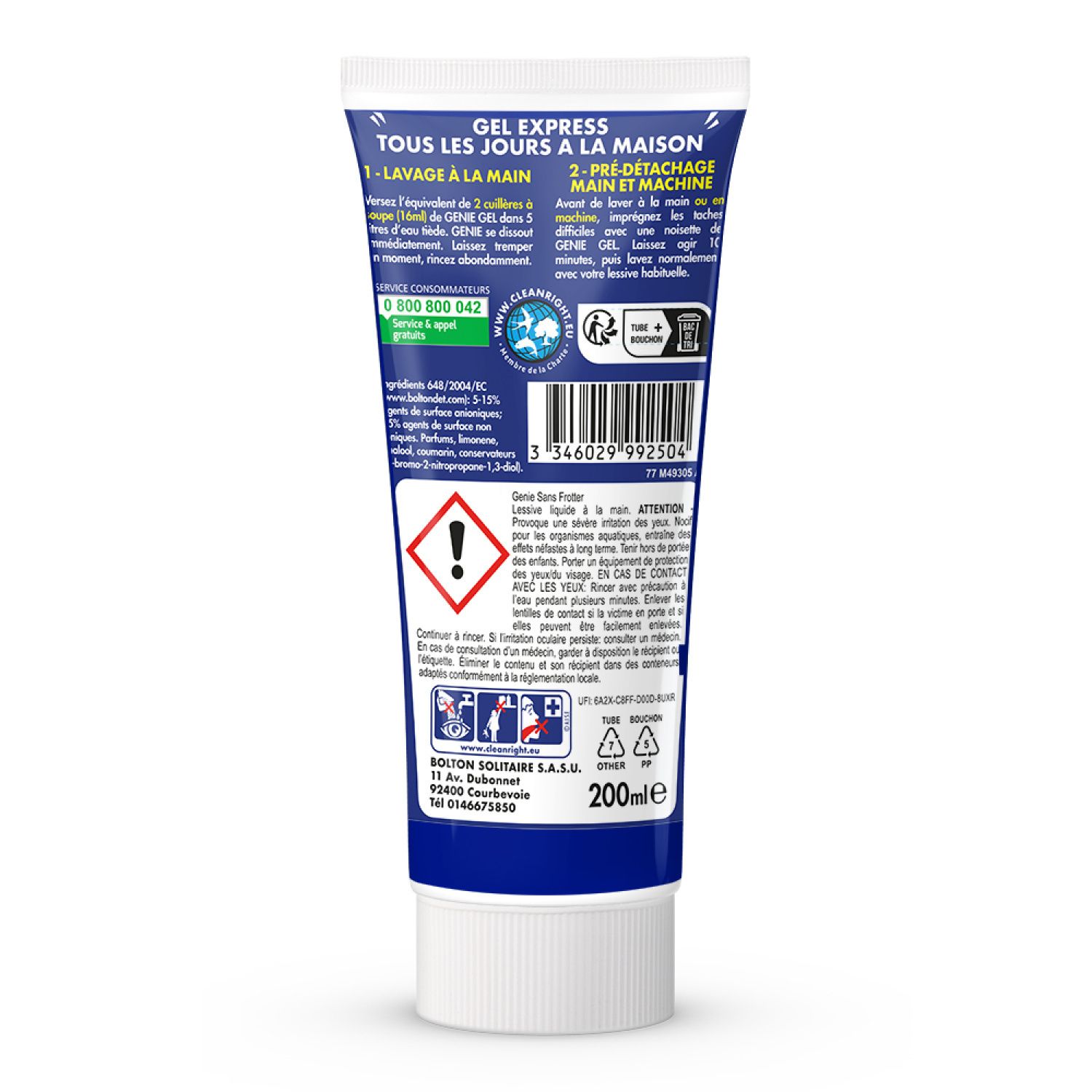 Lessive gel Main GENIE