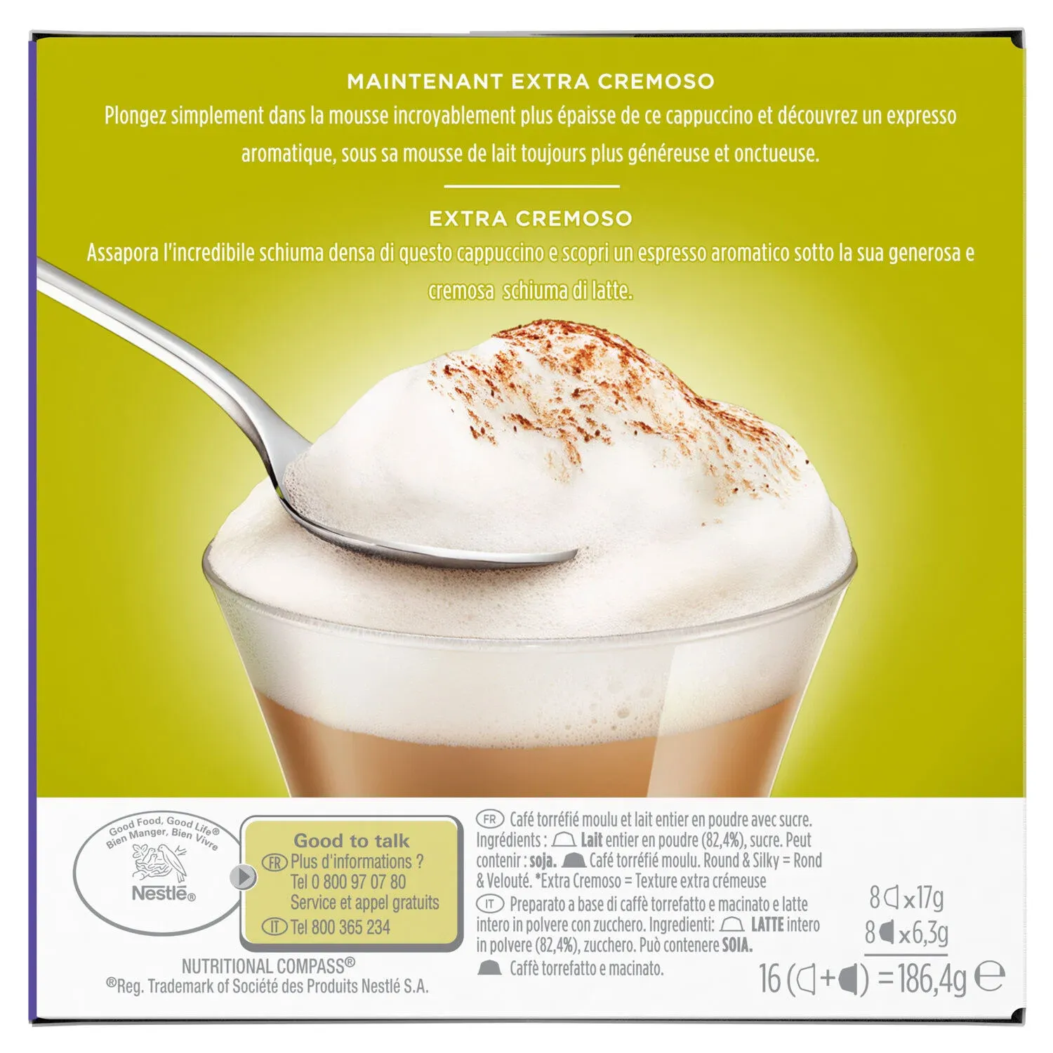 Café capsules Compatibles Dolce Gusto Cappuccino NESCAFE DOLCE GUSTO