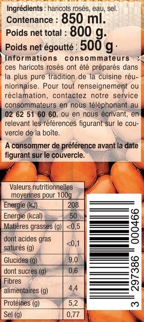 HAR.ROSE NAT 800G