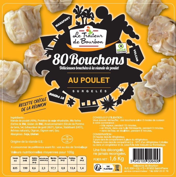 80 bouchons de poulet