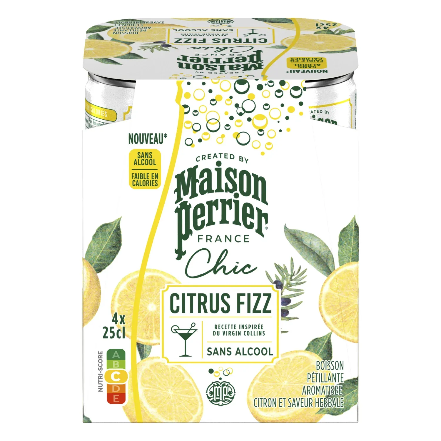 Eau Gazeuse Aromatisée Citrus Fizz MAISON PERRIER CHIC