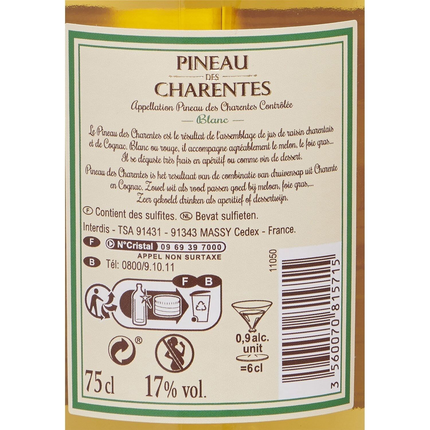 Pineau des Charentes blanc MONRILLAC