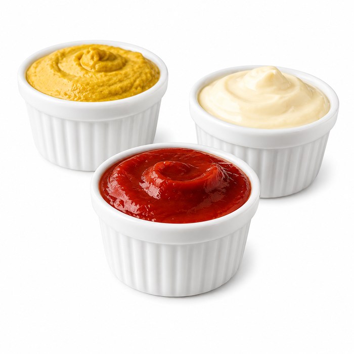 4 c. à soupe de mayonnaise  •	2 c. à soupe de ketchup  •	1 c. à café de moutarde 